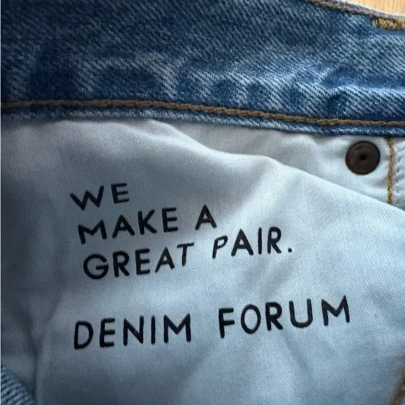 Denim Forum The Joni Highrise Loose Blue Jean Size 24 Organic Cotton Button Fly - Picture 17 of 17
